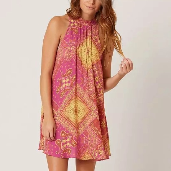 Free People Dresses & Skirts - Intimately Free People Beau Slip Dress Red Pink Yellow Mini Size XS